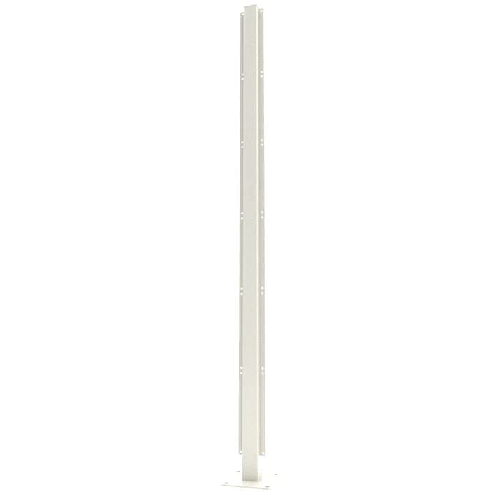 Aluminium Dual Post For Casting For Privacy Screen - 600mm x 60mm x 60mm Cream