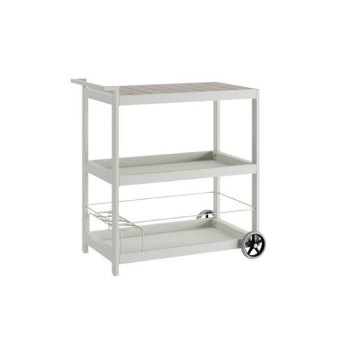 Ecoscape Outdoor Kitchen Units Set of 3 - Trolley, Worktop & Cabinet Cotton