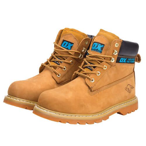 Honey Nubuck Safety Boot - Size 10