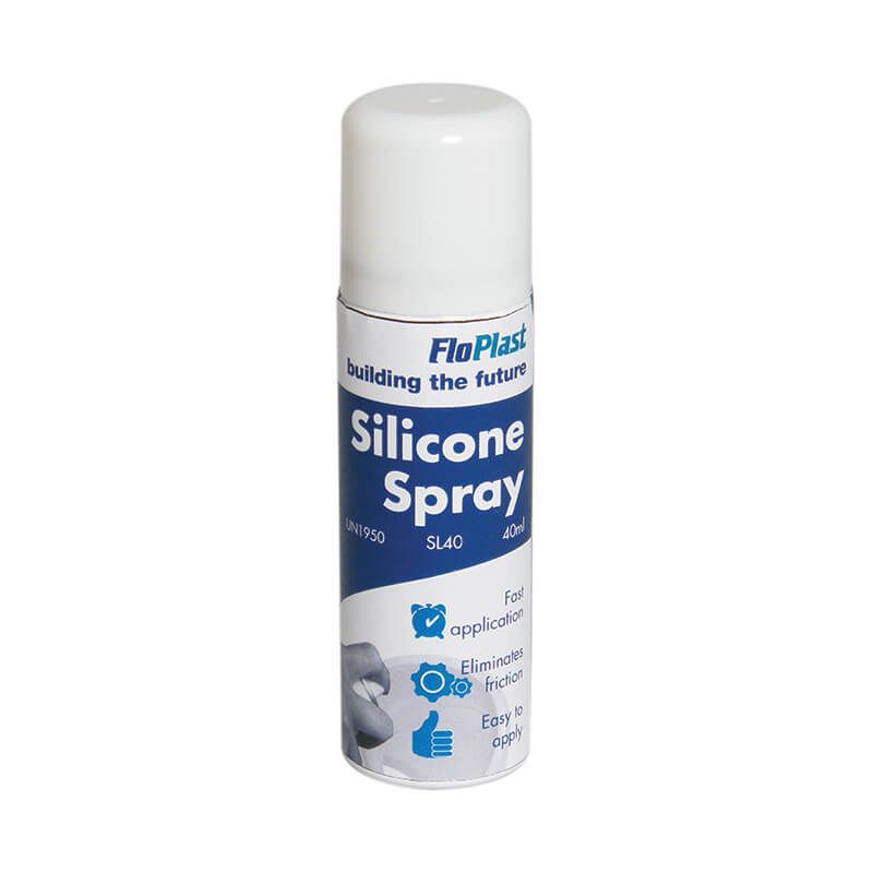 FloPlast Silicon Lubricant Spray - 40ml Compressed Clear