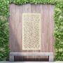 Aluminium Privacy Screen Botanical - Wall Mounted - 1800mm x 900mm Cream