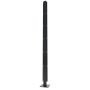 Aluminium Dual Post With Base For Privacy Screen - 900mm x 60mm x 60mm Black